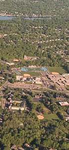 An area shot from a plane over Wayne Valley High School