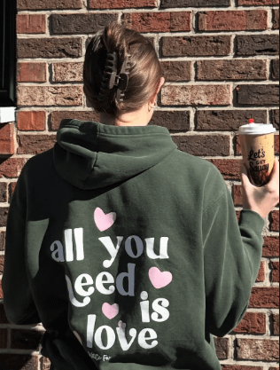 Wayne Valley student braving the line and the cold to grab a sweet treat at the Saucy Cup!