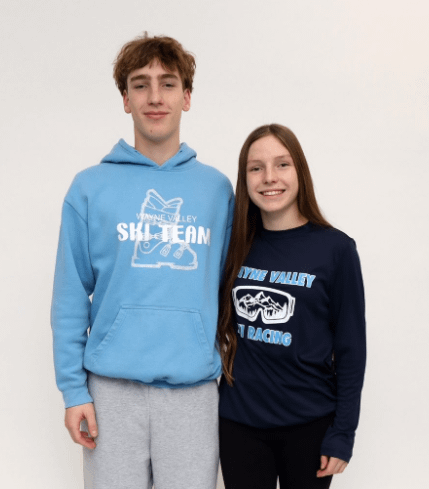 Siblings Chloe and Colin Krawczak pose for a picture before the winter season started. They dominated the slopes this year!