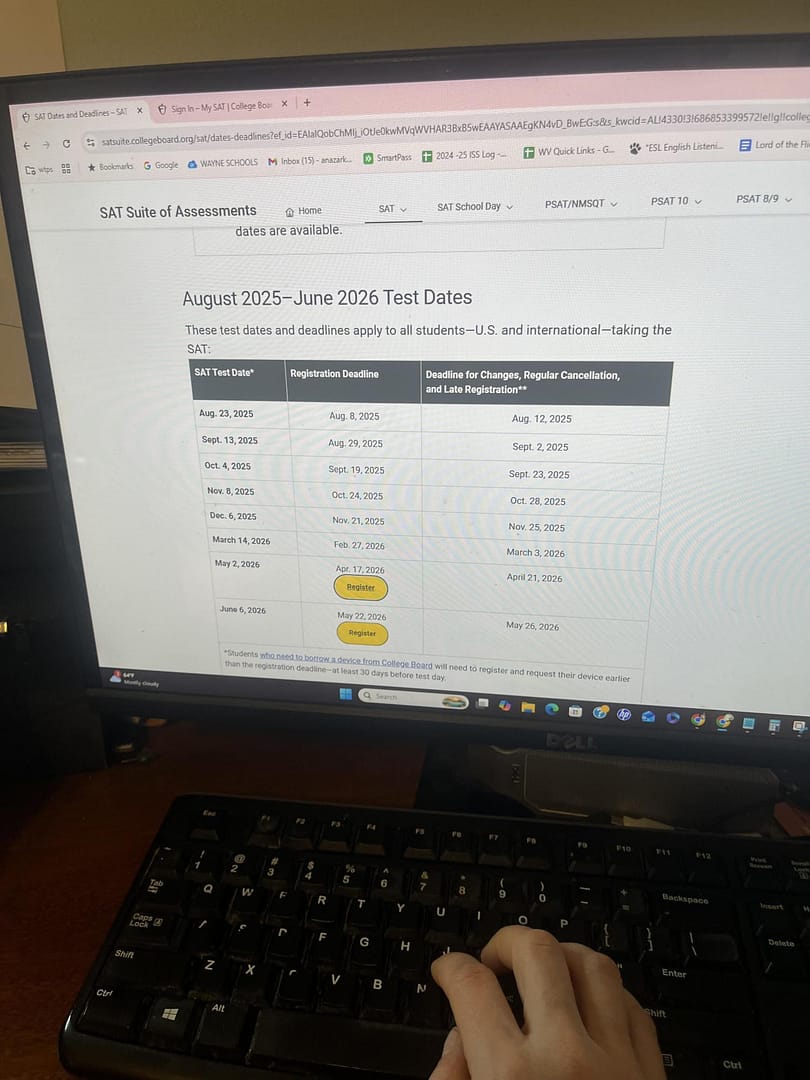 Students are making sure to sign up for the May SATs as soon as possible. Many Wayne Valley students take the SATs two if not three or four times. 